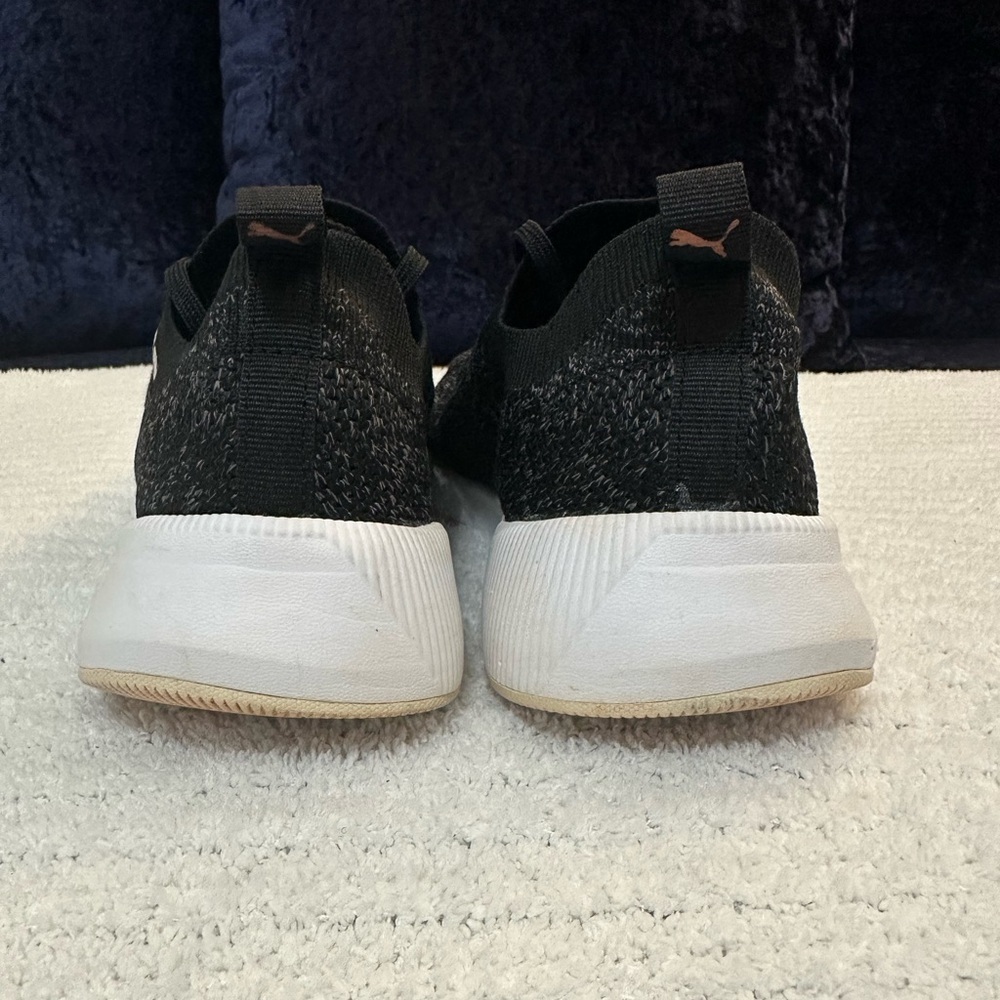 Puma Black Knit Sneakers with White Sole - Picture 10 of 15